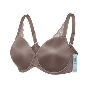 Paramour Lace T-shirt bra Light Brown Sz 40DDD NWT